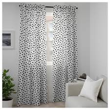 Skaggort Fabric White Black Ikea Gepunktete Vorhange Schwarz Weisse Vorhange Meterware