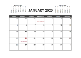 2020 yearly printable calendar with holiday. Printable 2020 Word Calendar Templates Calendarlabs