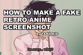 How To Draw A Fake Retro Anime Screenshot Link Leads To The Wrong Tumblr Tutorial Anime Tutorial Art Tutorials
