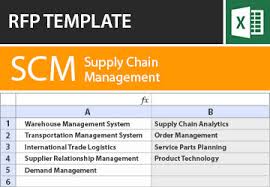 supply chain management scm rfp template