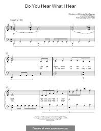 Do You Hear What I Hear For Piano By G Shayne N Regney On Musicaneo Piano Piano Music Sheet Music