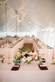 Blush Tablecloth With Burgundy Napkins Google Search Napkins Wedding Table Blush Tablecloth Wedding Wedding Tablecloths