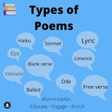 Types Of Poems In 2020 Types Of Poems Poems Free Verse