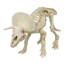 60 In Animated Triceratops With Led Illuminated Eyes Dinosaur Halloween Halloween Skeleton Decorations Spooky Halloween Decorations