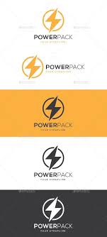 Power Pack Logo Circle Logo Design Lightning Logo Electrician Logo