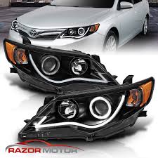 Toyota camry 1997, k1 led headlight conversion kit by lumen®. 2012 2013 2014 Euro R8 Led Bar Halo Projector Headlights Pair For Toyota Camry Ebay