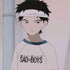 Anime, vaporwave, aesthetic, people, unrecognizable person. Boy Sad Anime Aesthetic Wallpaper