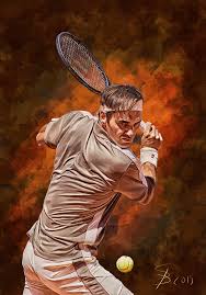 Things are looking up for @gael_monfils. Sam Brannan Roger Federer Roland Garros 2019