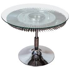 This airplane coffee table is riveting, soaring with the flair of aircraft wing and assured to help an area fly. Aviation Jet Engine Turbine Fan Coffee Table Aviation Furniture Aviation Decor Airplane Decor