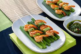 low carb shrimp skewers with