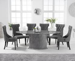 Dining table & chair sets holidays, celebrations, and daily life happen around the kitchen and dining room tables, so choose a complete set to fit your and your family's needs. Colby 200cm Oval Grey Marble Dining Table With Freya Chairs
