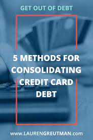 Credit card consolidation programs are available through golden financial services. 5 Methods For Consolidating Credit Card Debt Should You Do It