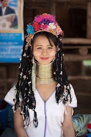 The tradition or neck rigs actually started as protection from tigers. Girl From Padaung Tribe Burma Still Practicing The Neck Bracelet Ideal Of Beauty Abnormally Elongating Beauty Around The World World Cultures Neck Rings