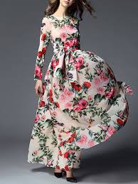 Apricot Tie Waist Floral Maxi Dress Shein Sheinside Maxi Dress Maxi Dress Online Fashion