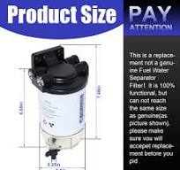 Poweka S3213 Fuel Water Separator Filter Assembly for Outboard Motor  Mercury 35-60494-1 18-17928, 35-809097, Yamaha Racor Sierra Engine Boat 10  ...
