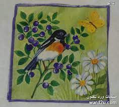 ديكوباج و كراكليه من خلف طبق زجاج painting art handicraft