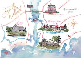 The fall brings beautiful changing colors and foliage and festive activities for the whole family. Kennebunkport Maine Custom Watercolor Wedding Map Watercolor Wedding Map Watercolor Stationery Wedding Map