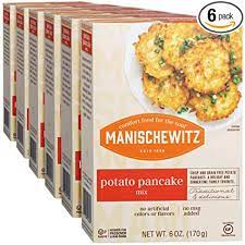 Add 2 cups of cold water and mix well. Amazon Com Manischewitz Potato Pancake Mix 6oz 6 Pack Gluten Free No Msg Traditional Style Potato Latke Mix Prepared Potato Dishes Grocery Gourmet Food