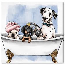 And maybe someday in the future when they find my brain in a bathtub full of brains and scan it, they. Art Remedy Bath And Laundry Glam Pets In The Tub By Lola Ana Wrapped Canvas Graphic Art Print Reviews Wayfair