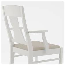 Ingatorp Armlehnstuhl Weiss Nordvalla Beige Ikea Osterreich In 2020 Weisse Stuhle Armlehnstuhl Ikea Ingatorp