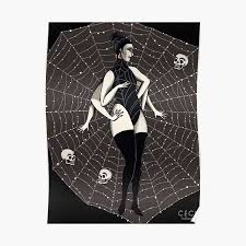 Maybe you would like to learn more about one of these? Spider Lady Tattoo Flash Poster By Ceciliagranata Redbubble