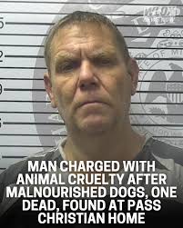 ICYMI: On Friday, Sean Godley was arrested and charged with aggravated  animal cruelty after five malnourished dogs and one deceased dog were found  at a Pass Christian home. On July 9, 2025,
