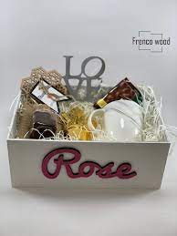 هدية هدايا بوكس بوكس خشبي توزيعات بالاسم تخرج نجاح مواليد افكار فكره هديه giftbox takeout container container rose