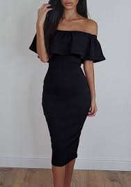 140 cm, lungo codice articolo: Abito Longuette Manica A Gomito Con Scollo A Barchetta Nera Vestito Midi Vestito