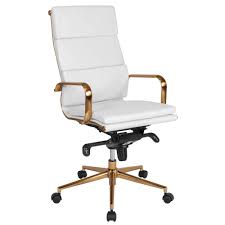 flash furniture white leather gold frame office desk chair contemporary office chairs high back office chair swivel office chair