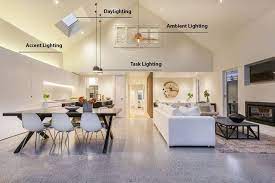 Ambient Task Accent And Daylighting Living Room Lighting Design Minimalist Apartment Interior Room Layout Design