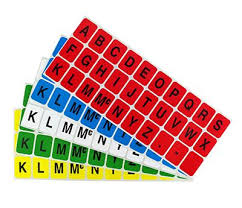 It's the perfect diy fo. A Z Alphabet Label Stickers In 5 Color Variety Pack 1 X 3 4 Squares