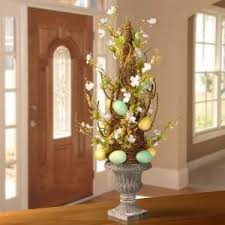 National Tree Company 27 In Easter Egg Potted Tree Rae 15512ts27 The Home Depot Easter Centerpieces Easter Decorations Outdoor Spring Easter Decor
