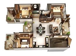 50 Three 3 Bedroom Apartment House Plans Architecture Design Three Bedroom House Plan 3d House Plans Apartment Floor Plans