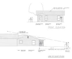 Line Of Sight Study This Drawing Indicates 1 The Ridge Height Of The Rear Addition As Viewed From The Front Ad Design Guidelines Design Resources Site Plans