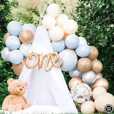 The party was filled with teddy bears and nautical decor. Buy Sweet Baby Co Teddy Bear Baby Shower Decorations For Boy With Balloon Garland Arch Kit Baby Boy Banner Small Teddy Bear Theme Decor Blue Brown Ivory Gray Silver Balloons For Backdrop