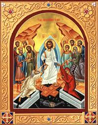 Easter praying at russian orthodox church with lots of candles, icon stations & praying. Theology In Color Truths Proclaimed In The Icon Of The Resurrection Walking An Ancient Path