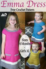 Emma Crochet Dress Free Pattern Crochet Dress Girl Crochet Toddler Dress Crochet Girls Dress Pattern