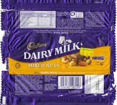 Farm product raw material merchant wholesalers | confectionery merchant wholesalers. Chocolate Wrapper Cadbury Dairy Milk Mixed Nuts Cadbury Confectionery Malaysia Sdn Bhd Malaysia Cadbury S Dairy Milk Col My 00005
