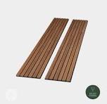 Panneaux muraux acoustiques en bois à larges lattes Slatpanel® Luxe  American Walnut