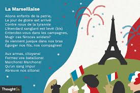 However, there are countries that are with more than one official language, and what they did was to carefully compose the anthem in all of their official anthems. La Marseillaise Lyrics In French And English