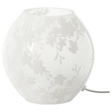 Arts and crafts style cherry blossom lamp. Knubbig Table Lamp Cherry Blossoms White 18 Cm Ikea