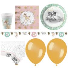 Bambi printable banner backdrop 60x27, bambi birthday banner large bambi baby shower printable banner, bambi party supplies. Bambi Baby Shower Party Supplies Deluxe Tableware Pack For 16 Buy Online In Burundi At Burundi Desertcart Com Productid 87828863