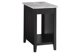 Black And White End Table Diamenton Chair Side End Table In Black By Ashley End Tables Table Chair