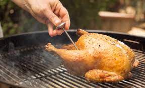 Use a meat thermometer most grills will come with a meat thermometer probe that makes it easy to monitor your cook without having to lift the lid. How To Whole Chicken Kingsford