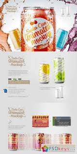 Soda Can Animated Mockup 1341370 Free Download Photoshop Fizz Soda Can