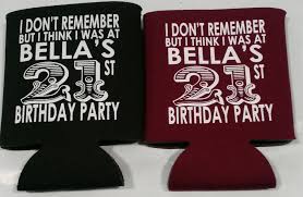 This is a reminder that she hit one of the first major milestones in her life. 21st Birthday 21st Birthday Gift 21st Birthday Favors 21st Birthday Party Cheers And Beers To 21 Years Custom Can Cooler Party Favors Party Favors Games