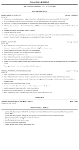 medical secretary resume sample