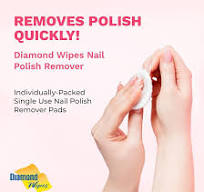 Diamond Wipes Nail Polish Remover Wipes with Aloe Vera, Acetone Nail Polish  Remover Pads, 50 Individually Wrapped Nail Polish Wipes