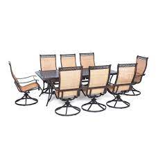 Cambridge Legacy 9 Piece Patio Outdoor Dining Set With 8 Swivel Rockers Legacy9pc8sw Tn The Home Depot Outdoor Dining Set Patio Dining Set Patio Dining