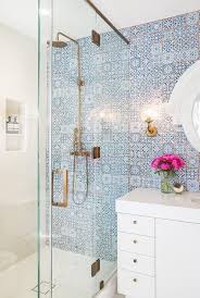 Mosaic sinks and vanity cabinets moroccan bathroom diy bathroom vanity room tiles. White Lacquered Bath Vanity With Blue Mosaic Moroccan Tiles Contemporary Bathroom Small Bathroom Gorgeous Bathroom Small Bathroom Remodel